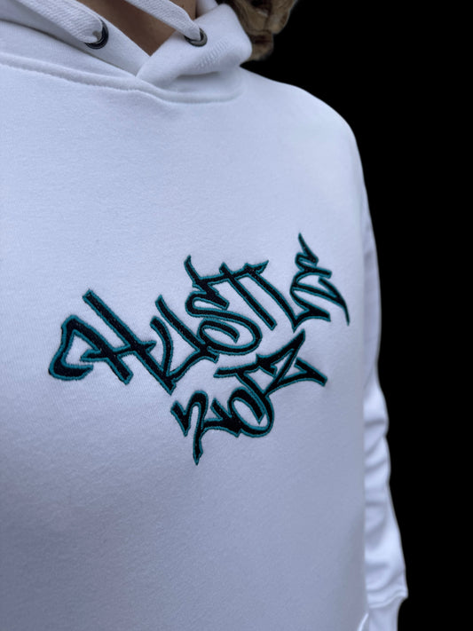 Jogging H2JZ Blanc, Détails Bleus