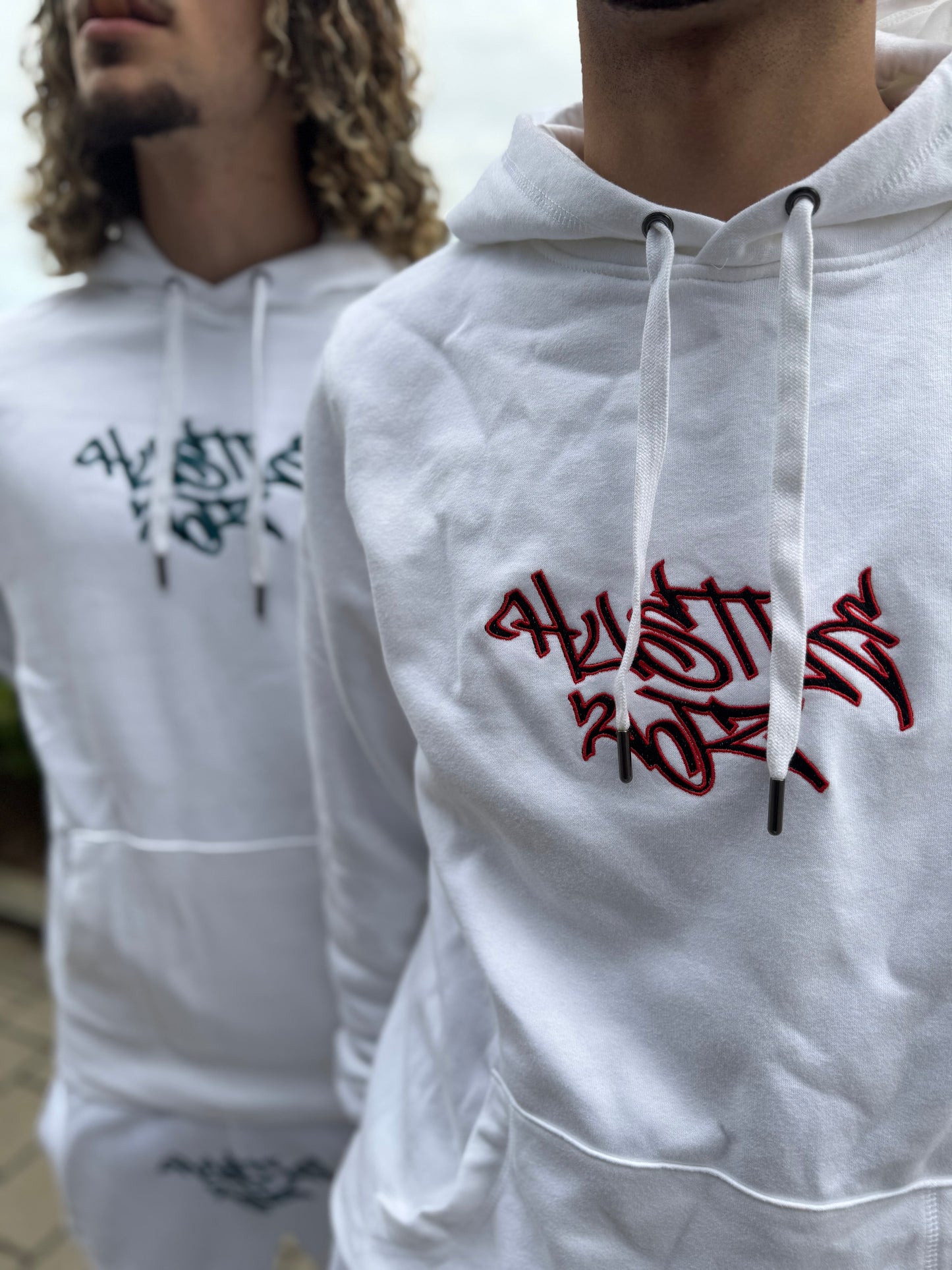 Jogging H2JZ Blanc, Détails Rouges