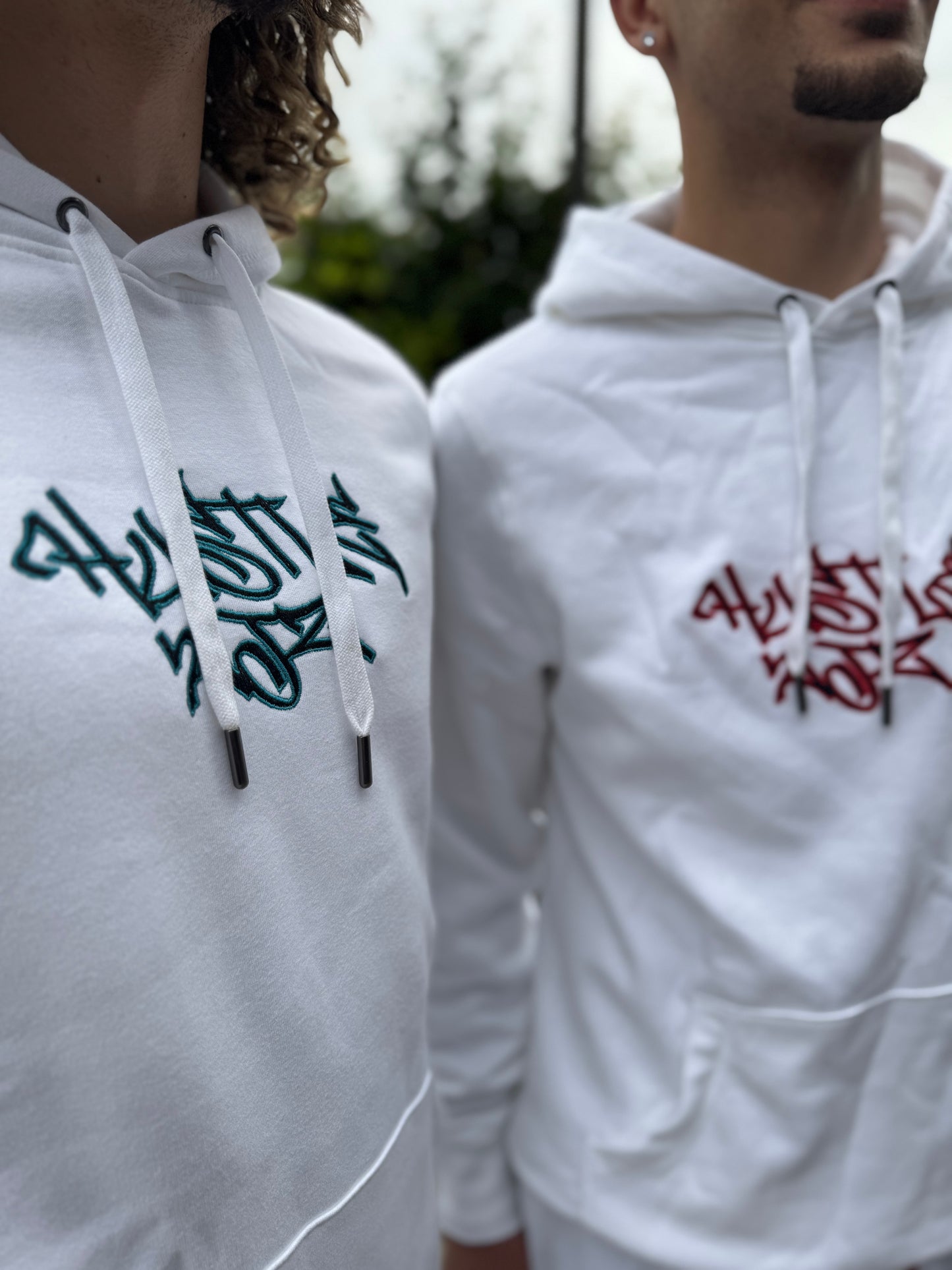 Jogging H2JZ Blanc, Détails Rouges